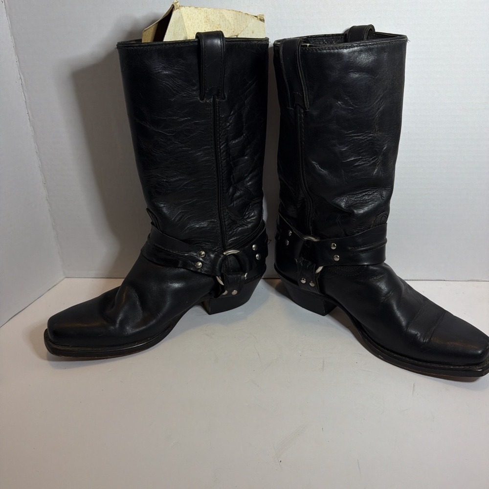 Vintage Code West Black Leather Boots